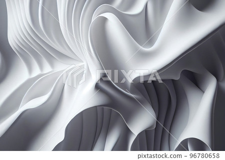 背景材料：抽象白色波浪3DCG背景 96780658