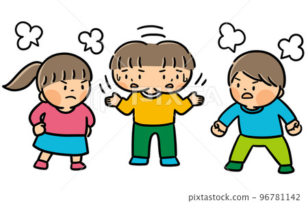 Elementary school students who enter fights and stop between children Elementary school students who enter fights and stop between children 96781142