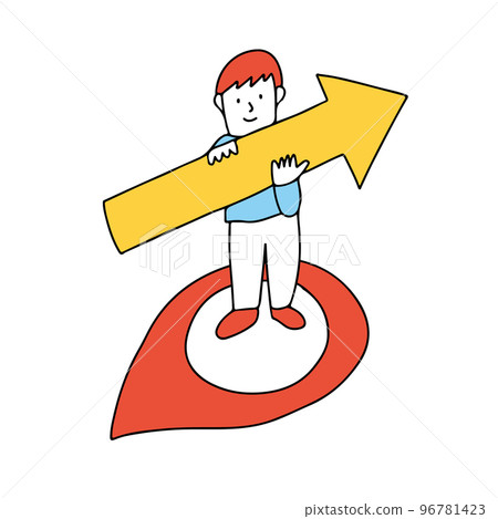 一個人旨在加強、提高技能並從他們當前的位置成長的插圖 96781423