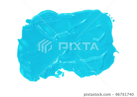 Shiny light blue brush isolated on white background. Shiny light blue brush isolated on white background. 96781740