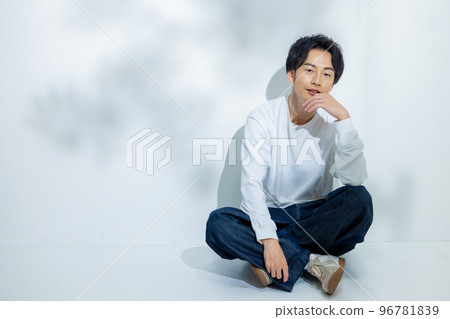 Man in white t-shirt Man in white t-shirt 96781839