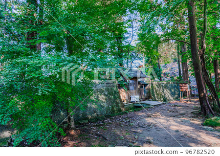 安土城跡、織田信長城跡、石牆 96782520