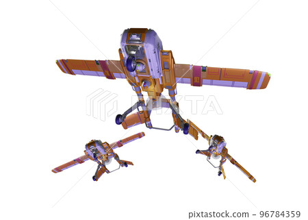 Drone (airplane type: formation flight: transparent material) 96784359