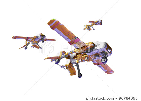 Drone (airplane type: formation flight: transparent material) Drone (airplane type: formation flight: transparent material) 96784365