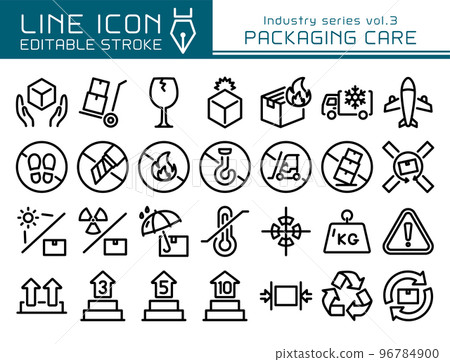 Line icon industry series vol.3 care mark cardboard handling caution Line icon industry series vol.3 care mark cardboard handling caution 96784900