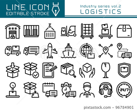Line Icon Industry Series Vol.2 物流 物流 96784901