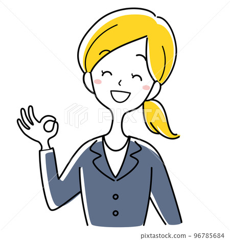 一個穿西裝的女人做得很好 96785684