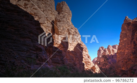 Bizzare rock formation at Essendilene, Tassili nAjjer national park, Algeria 96786272