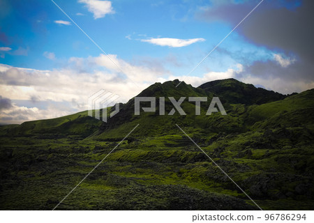 Landscape of Lakagigar valley and Laki craters , central Iceland 96786294