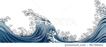 Ukiyo-e wave part 25 - Stock Illustration [96786682] - PIXTA
