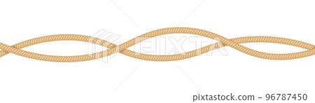 Nautical loops. Vector knots for rope. Realistic knot round and square borders. Marine ropes Nautical loops. Vector knots for rope. Realistic knot round and square borders. Marine ropes 96787450