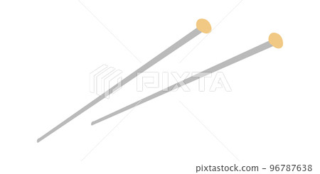 knitting needles isolaited. Simple knitting. Vector illustration 96787638