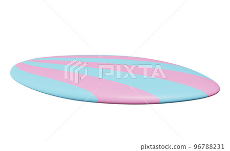 pink blue surfboard isolated. summer travel concept, 3d illustration or 3d render pink blue surfboard isolated. summer travel concept, 3d illustration or 3d render 96788231