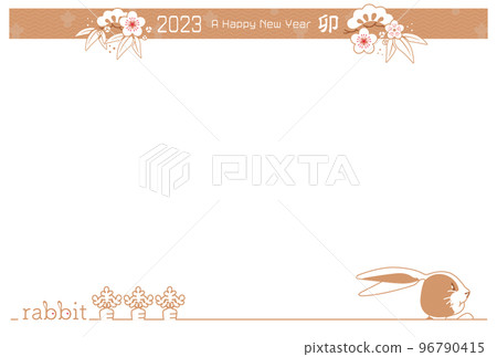 2023 zodiac rabbit postcard design 12D 2023 zodiac rabbit postcard design 12D 96790415