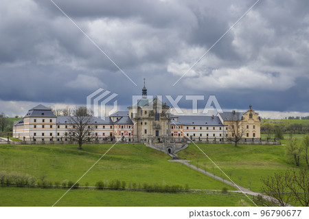 Kuks hospice with baroque decoration, Eastern Bohemia, Czech Republic 96790677