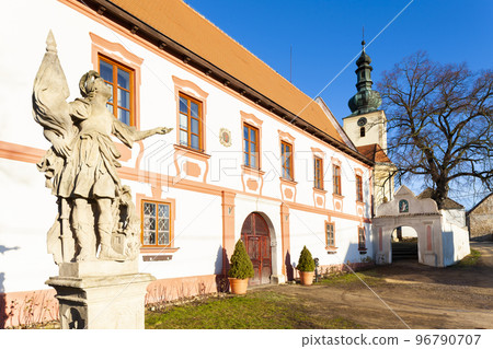 church of Saint Sigismond and palace in Popice, Znojmo region, Czech Republic church of Saint Sigismond and palace in Popice, Znojmo region, Czech Republic 96790707