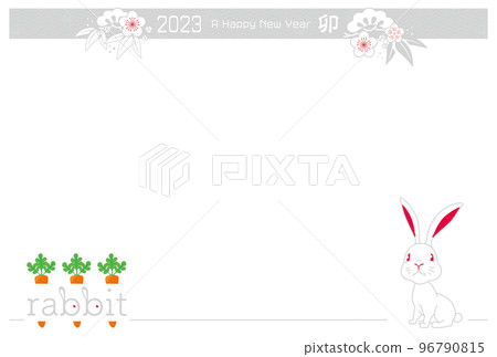 2023 zodiac rabbit postcard design 17A 2023 zodiac rabbit postcard design 17A 96790815