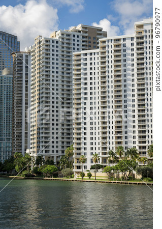 Oceanfront luxury condominiums at the bay in Miami, Florida 96790977