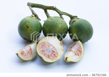 Betel nut or Areca nut on white background 96792386
