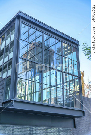 Austin, Texas- Glass box building with steel frameworks Austin, Texas- Glass box building with steel frameworks 96792522