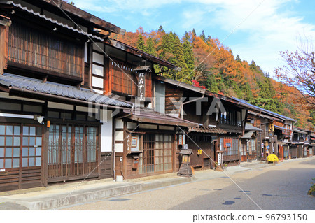 奈良井宿的街道中山道木曾路 奈良井宿的街道中山道木曾路 96793150