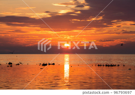 Sunset in sea 96793697