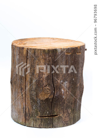 log stump isolated on a white background log stump isolated on a white background 96793698