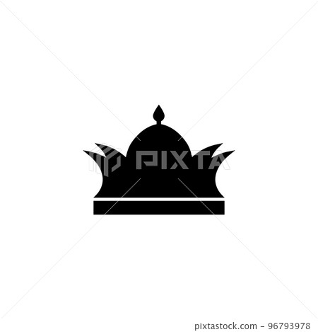 Black emperor corona icon set 96793978