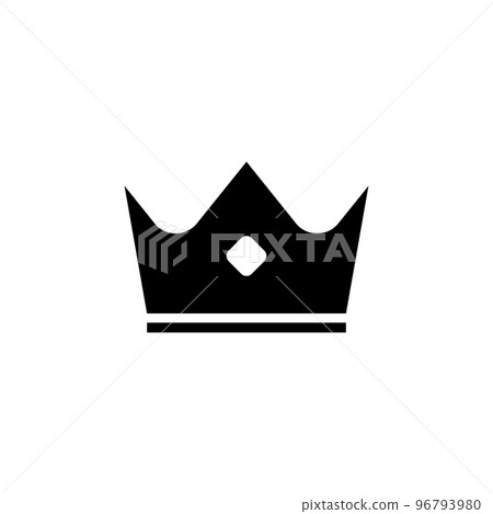 Black emperor corona icon set Black emperor corona icon set 96793980