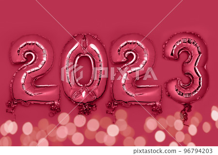 New Year 2023, viva magenta color New Year 2023, viva magenta color 96794203