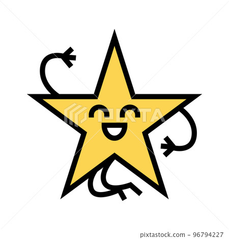 star geometric shape character color icon vector illustration 96794227