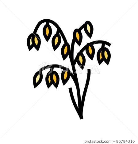 oatmeal plant healthy color icon vector illustration 96794310