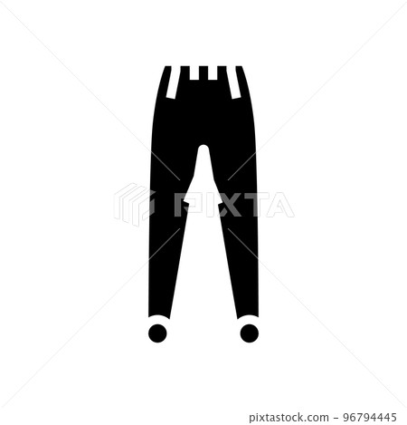 stirrup pants apparel glyph icon vector illustration 96794445