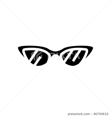 cat eye sunglasses frame glyph icon vector illustration cat eye sunglasses frame glyph icon vector illustration 96794610