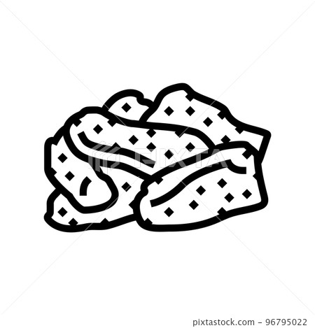 ginger dried fruit line icon vector illustration ginger dried fruit line icon vector illustration 96795022