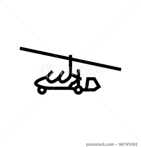 gyroplane airplane aircraft line icon vector illustration gyroplane airplane aircraft line icon vector illustration 96795092