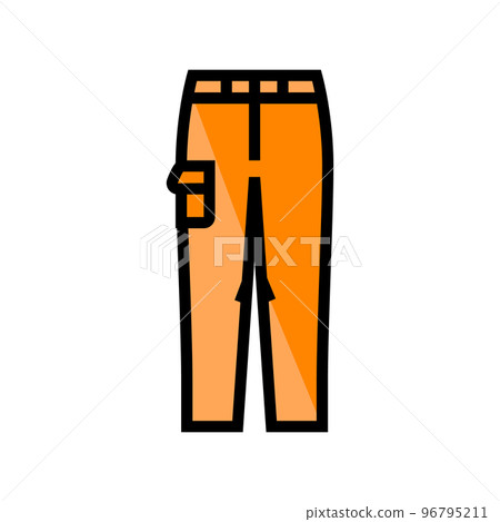 trousers pants apparel color icon vector illustration 96795211