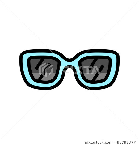 beach glasses frame color icon vector illustration beach glasses frame color icon vector illustration 96795377