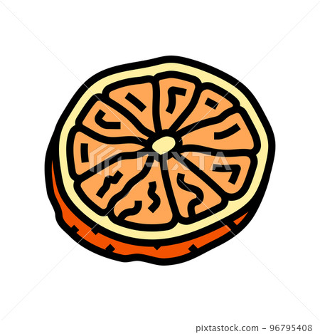 orange dried fruit color icon vector illustration orange dried fruit color icon vector illustration 96795408