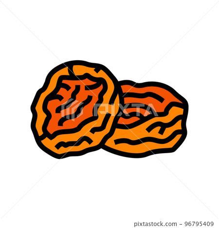 apricot dried fruit color icon vector illustration 96795409