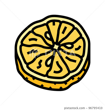 lemon dried fruit color icon vector illustration 96795410