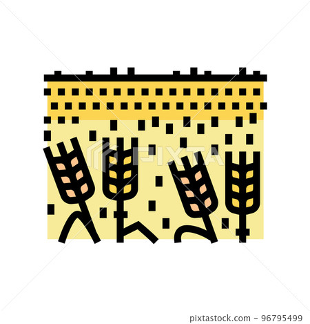 field barley yellow color icon vector illustration 96795499