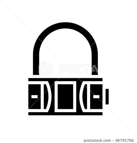 lock padlock glyph icon vector illustration lock padlock glyph icon vector illustration 96795766