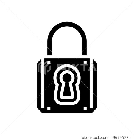keyhole padlock glyph icon vector illustration keyhole padlock glyph icon vector illustration 96795773