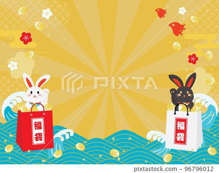 Background illustration of lucky bag sale for the year of the rabbit Background illustration of lucky bag sale for the year of the rabbit 96796012