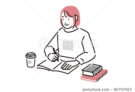 College student girl studying 96797067