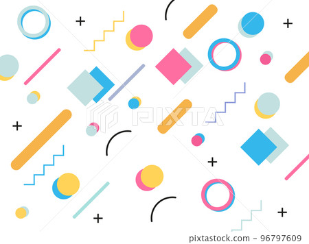 Abstract memphis background. Colorful pattern. 96797609