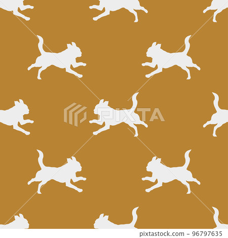Running petit brabancon puppy. Seamless pattern Running petit brabancon puppy. Seamless pattern 96797635