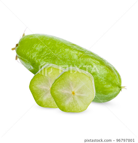Bilimbi fruit (Bilimbing, Averrhoa bilimbi Linn) isolated on white background 96797801