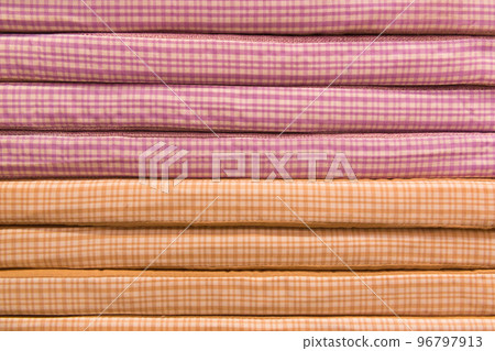 Pillow set color object comfortable textile fabric colored background design vintage Pillow set color object comfortable textile fabric colored background design vintage 96797913